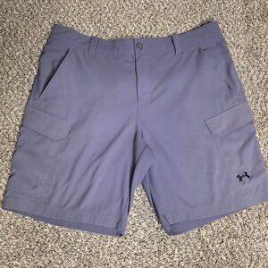 Under Armour Shorts Mens 40 Blue Loose HeatGear Cargo Pockets Athletic Golf